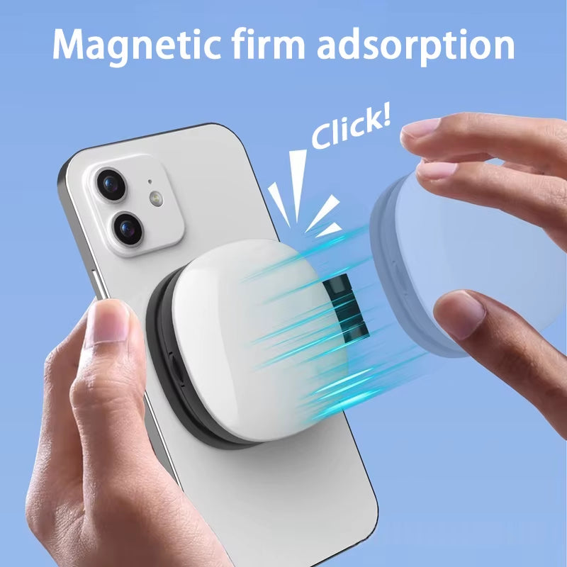Mobile Phone Magnetic Selfie Fill Light Live Photo Mini Portable Makeup Mirror Foldable Pocket LED Light Mobile Phone Holder